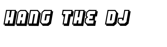 Hang the DJ font preview