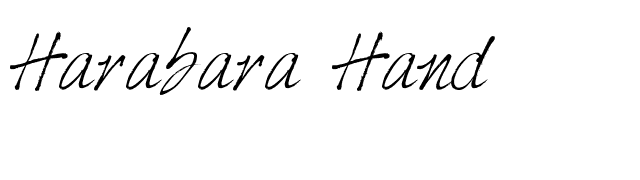 Harabara Hand font preview
