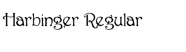 Harbinger Regular font preview