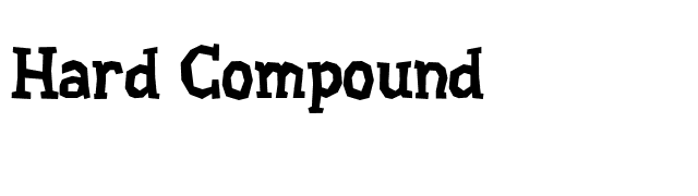 Hard Compound font preview