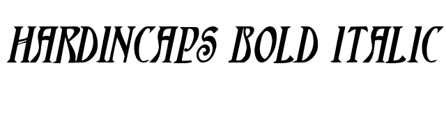HardinCaps Bold Italic font preview