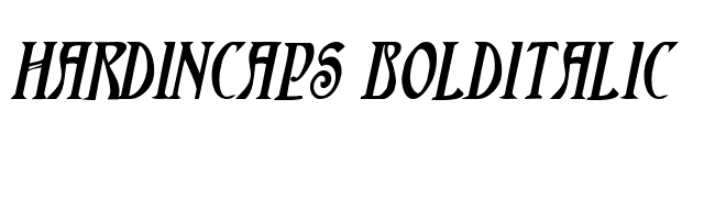 HardinCaps BoldItalic font preview