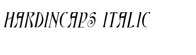 HardinCaps Italic font preview