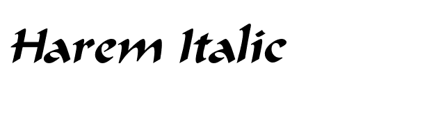 Harem Italic font preview