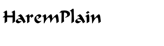 HaremPlain font preview