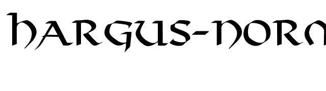 Hargus-Normal font preview