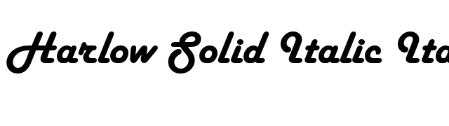 Harlow Solid Italic Italic font preview