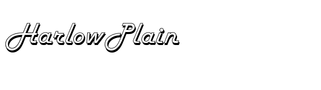 HarlowPlain font preview