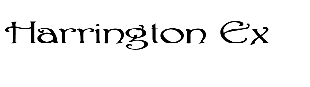 Harrington Ex font preview
