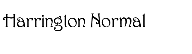 Harrington Normal font preview