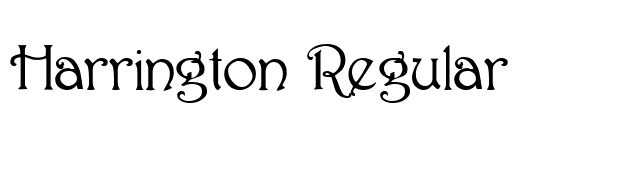 Harrington Regular font preview