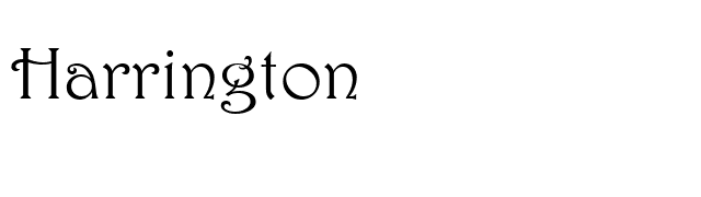 Harrington font preview