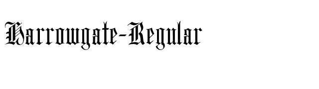 Harrowgate-Regular font preview