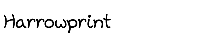 Harrowprint font preview