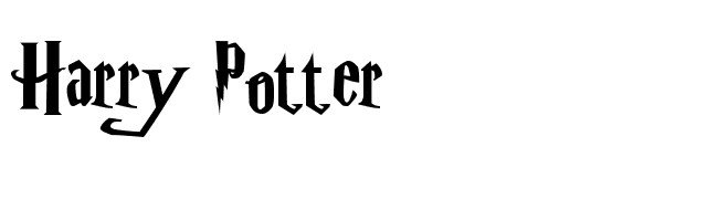 Harry Potter font preview