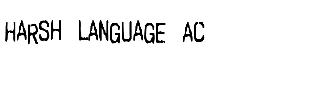 Harsh language AC font preview