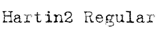 Hartin2 Regular font preview