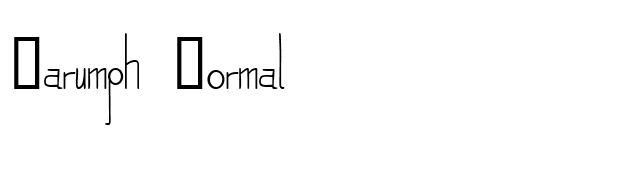 Harumph Normal font preview