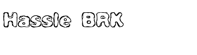 Hassle BRK font preview