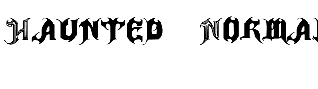 Haunted-Normal font preview