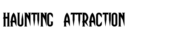 Haunting Attraction font preview