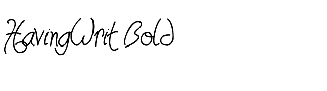 HavingWrit Bold font preview