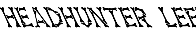Headhunter Leftified For Death Medium font preview