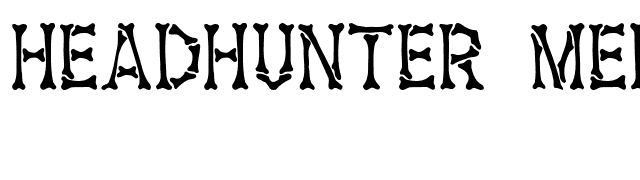 Headhunter Medium font preview