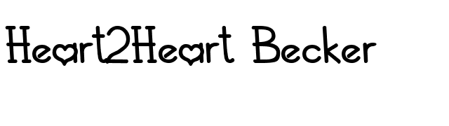 Heart2Heart Becker font preview