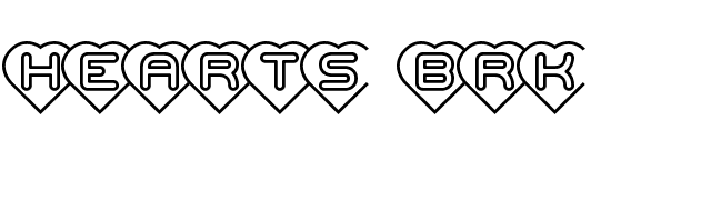 Hearts BRK font preview