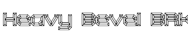 Heavy Bevel BRK font preview