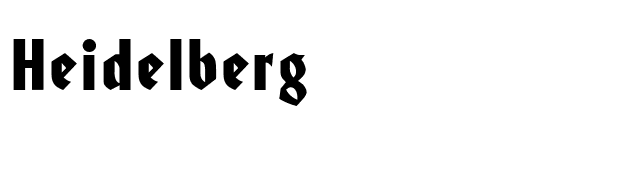 Heidelberg font preview