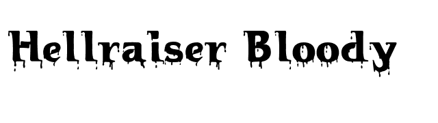 Hellraiser Bloody font preview