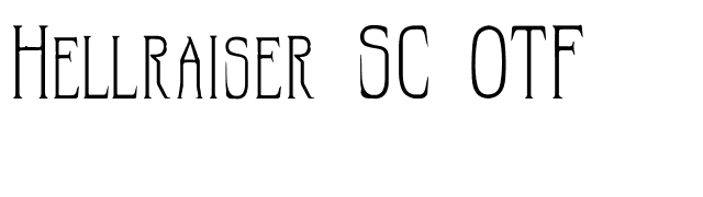 Hellraiser SC OTF font preview