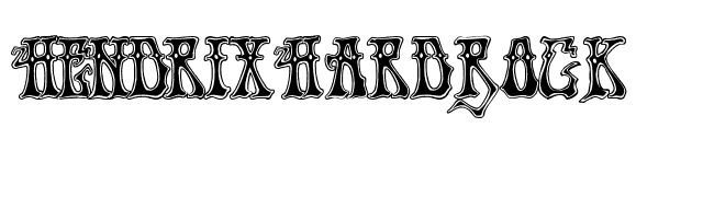 HendrixHardRock font preview