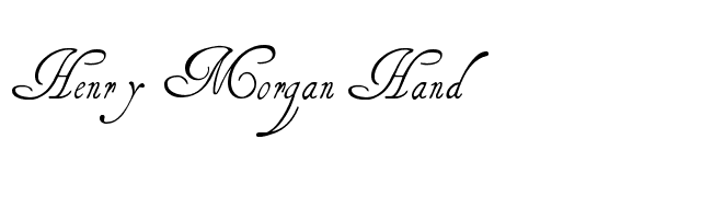 Henry Morgan Hand font preview