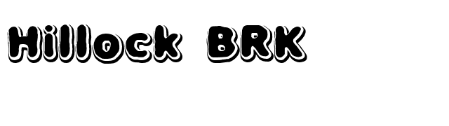 Hillock BRK font preview
