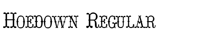 Hoedown Regular font preview