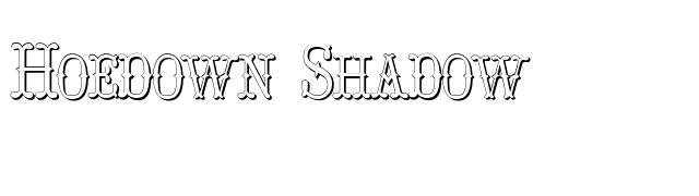 Hoedown Shadow font preview