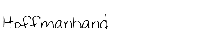 Hoffmanhand font preview