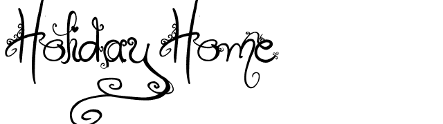 Holiday Home font preview