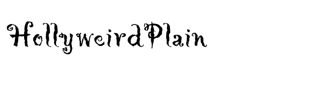 HollyweirdPlain font preview