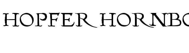 Hopfer Hornbook font preview