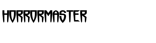 Horrormaster font preview