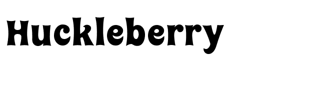 Huckleberry font preview