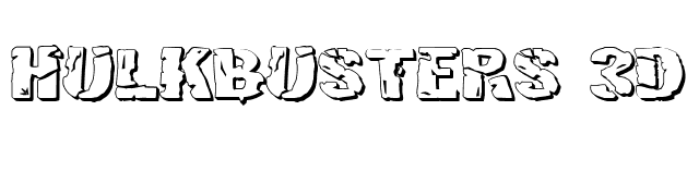 Hulkbusters 3D font preview