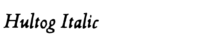 Hultog Italic font preview