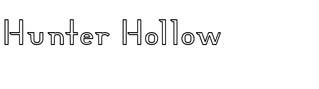 Hunter Hollow font preview