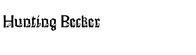 Hunting Becker font preview