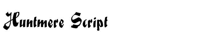 Huntmere Script font preview